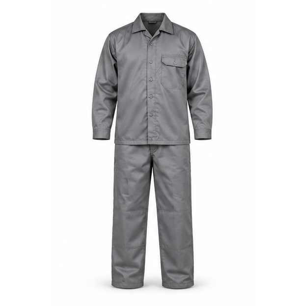 WorkLand, 100% Twill Pant & Shirt, Grey Color
