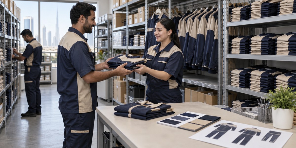 Navy technical workwear for construction and facilities teams Dubai