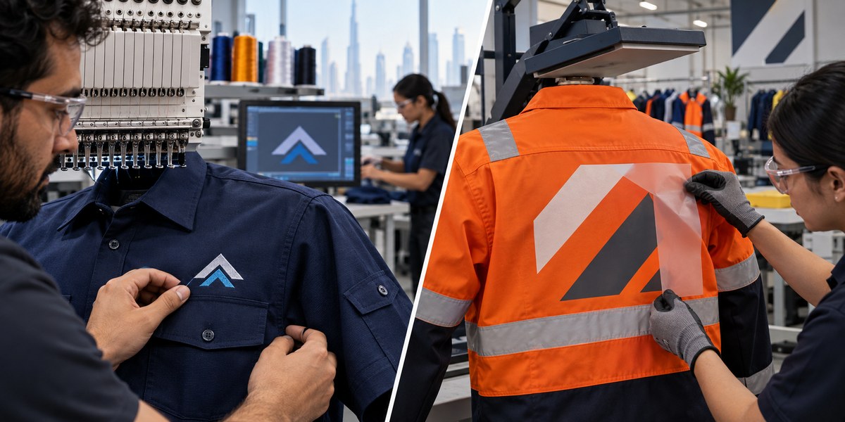 Navy industrial coverall suitable for company logo printing in Dubai