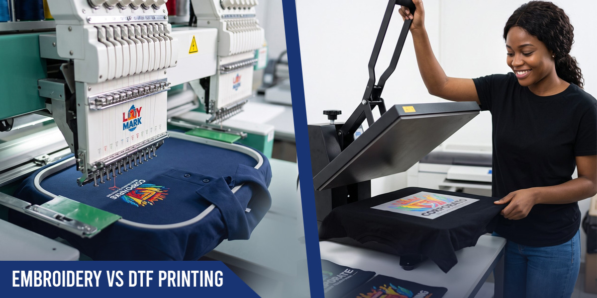 Navy company work uniform suitable for embroidery or logo printing Dubai