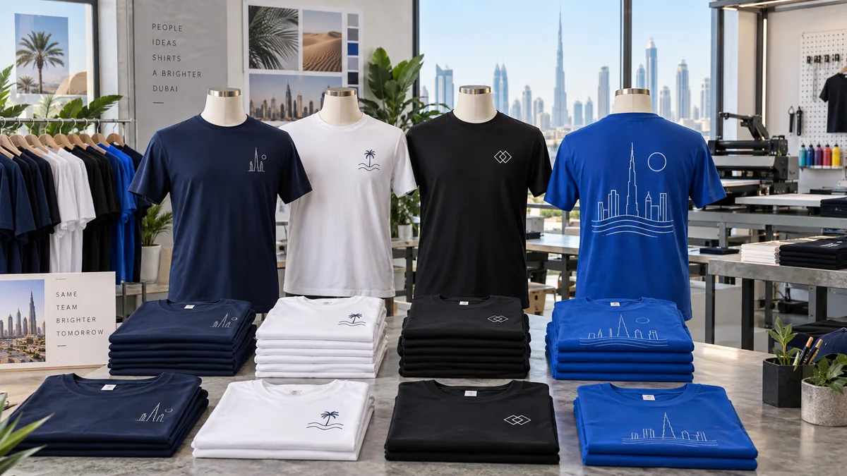 Printed company T-shirts for staff and events in Dubai