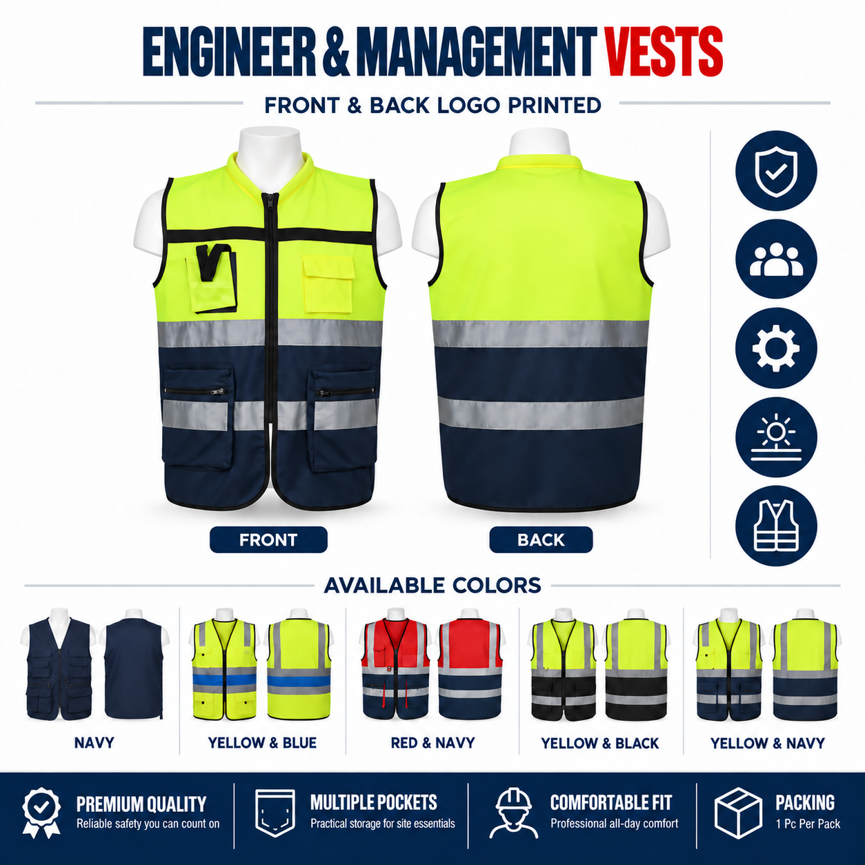 Engineer & Management Safety Vests