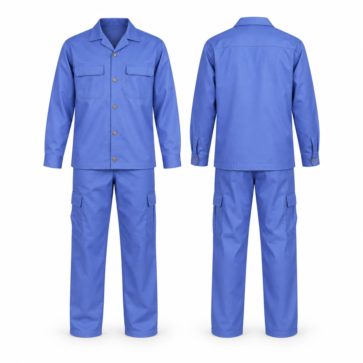 Armstrong, 100% Twill Pant & Shirt, Blue Color