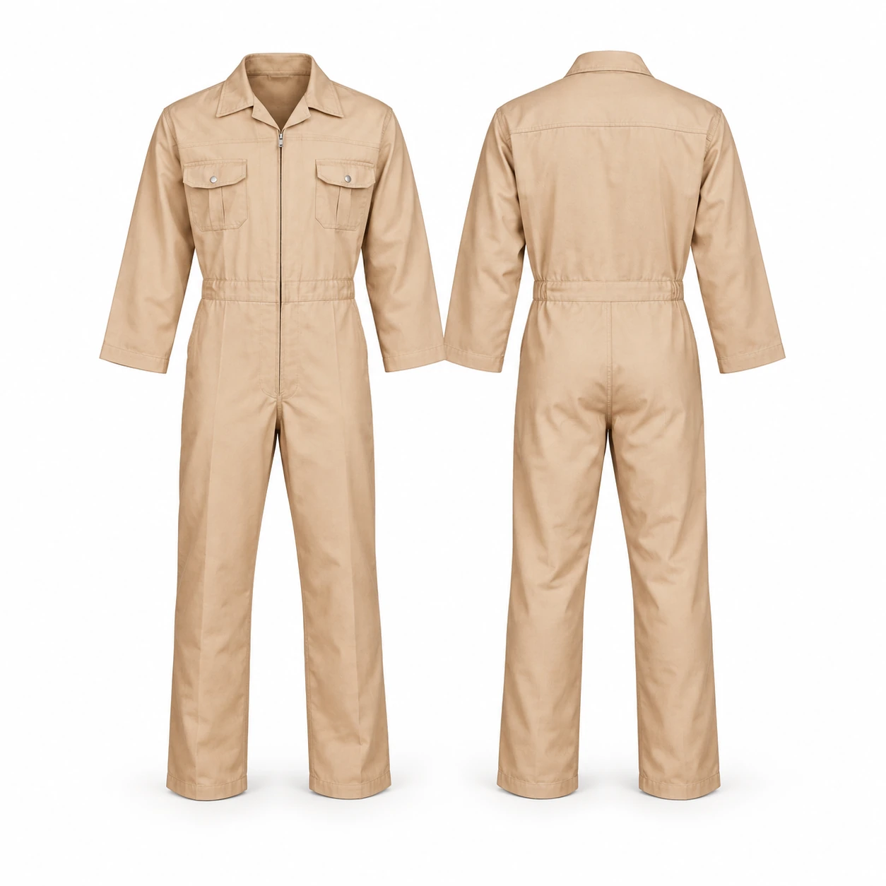 Workland, 100% Cotton Coverall, Beige Color