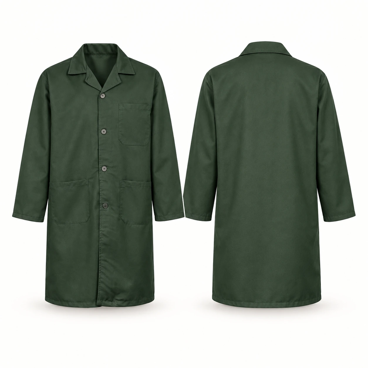 Vaultex, WR Finish Lab Coat, 190 Gsm, Bush Green Color
