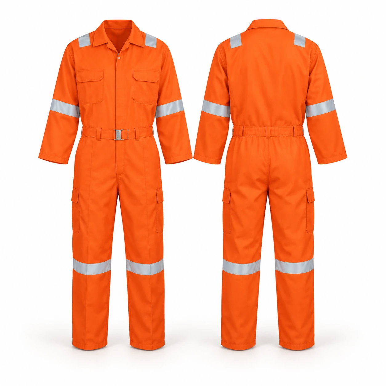 Vaultex, 100% Twill Coverall with Reflective, 190 Gsm, Orange Color