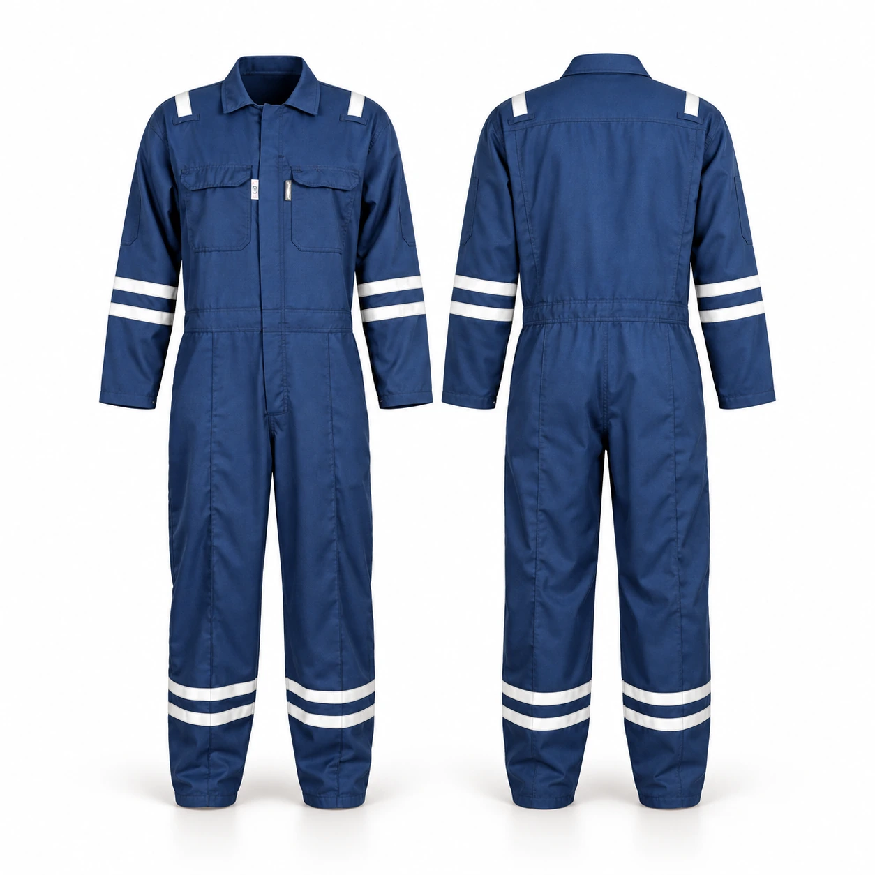 Vaultex, IFR Aramid Coverall, 93% Meta-Aramid, 5% Para-Aramid, 2% Antistatic, UL Listed, Navy Blue