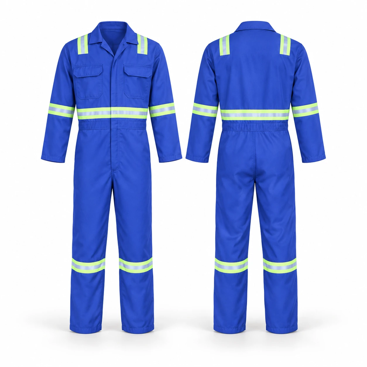 Vaultex, WR Finish Coverall With Reflective, 190 Gsm, Royal Blue Color