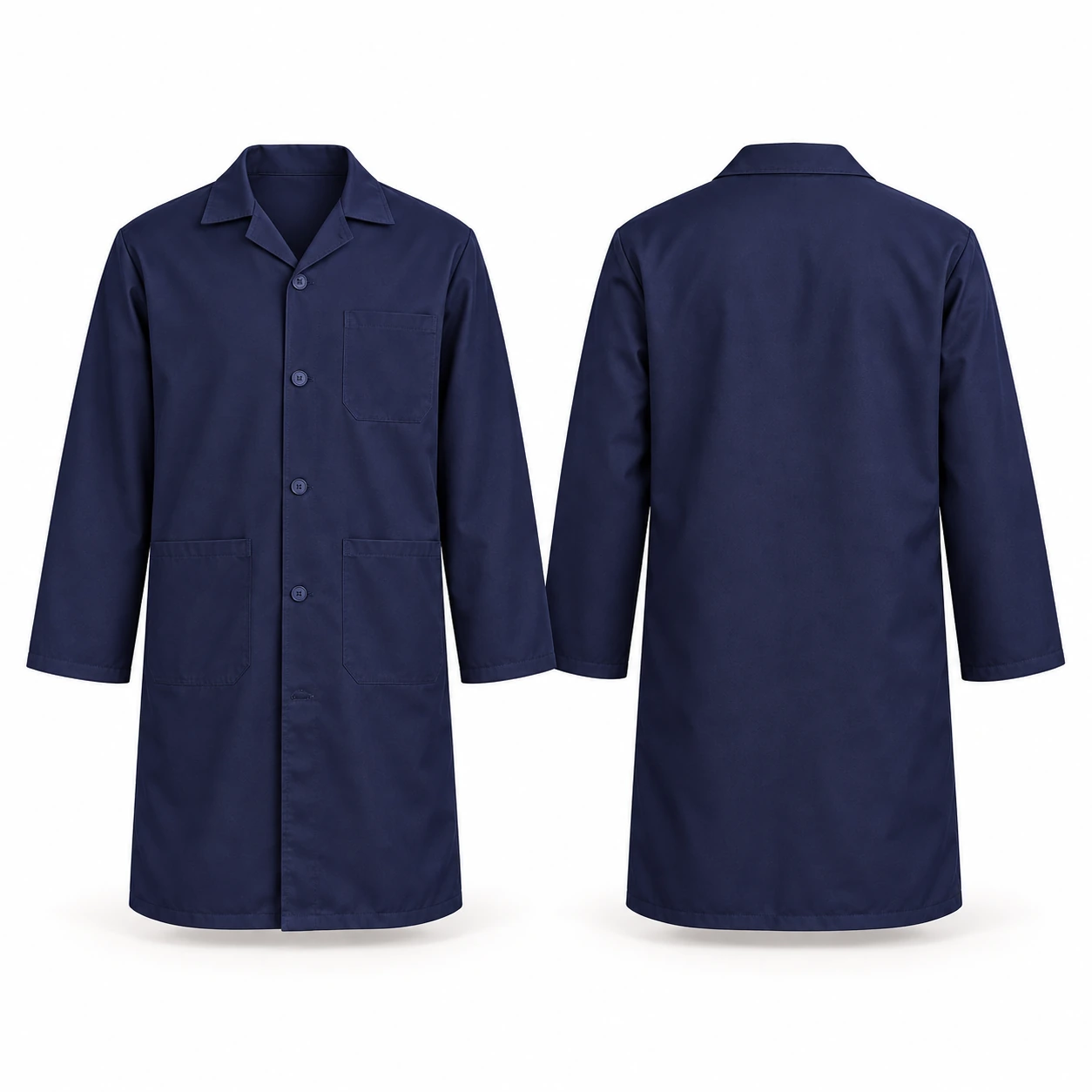 Vaultex, WR Finish Lab Coat, 190 Gsm, Navy Blue Color