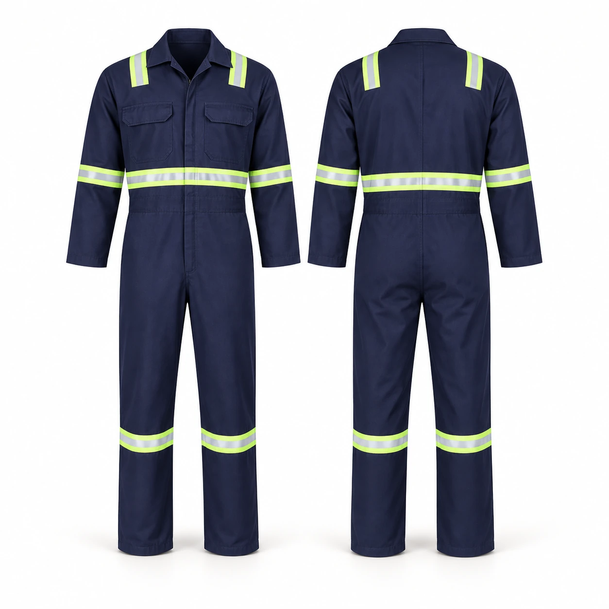 Vaultex, WR Finish Coverall With Reflective, 190 Gsm, Navy Blue Color