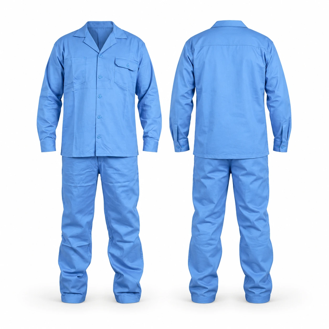 Vaultex, 100% Cotton Pant & Shirt, 200 gsm, Petrol Blue Color