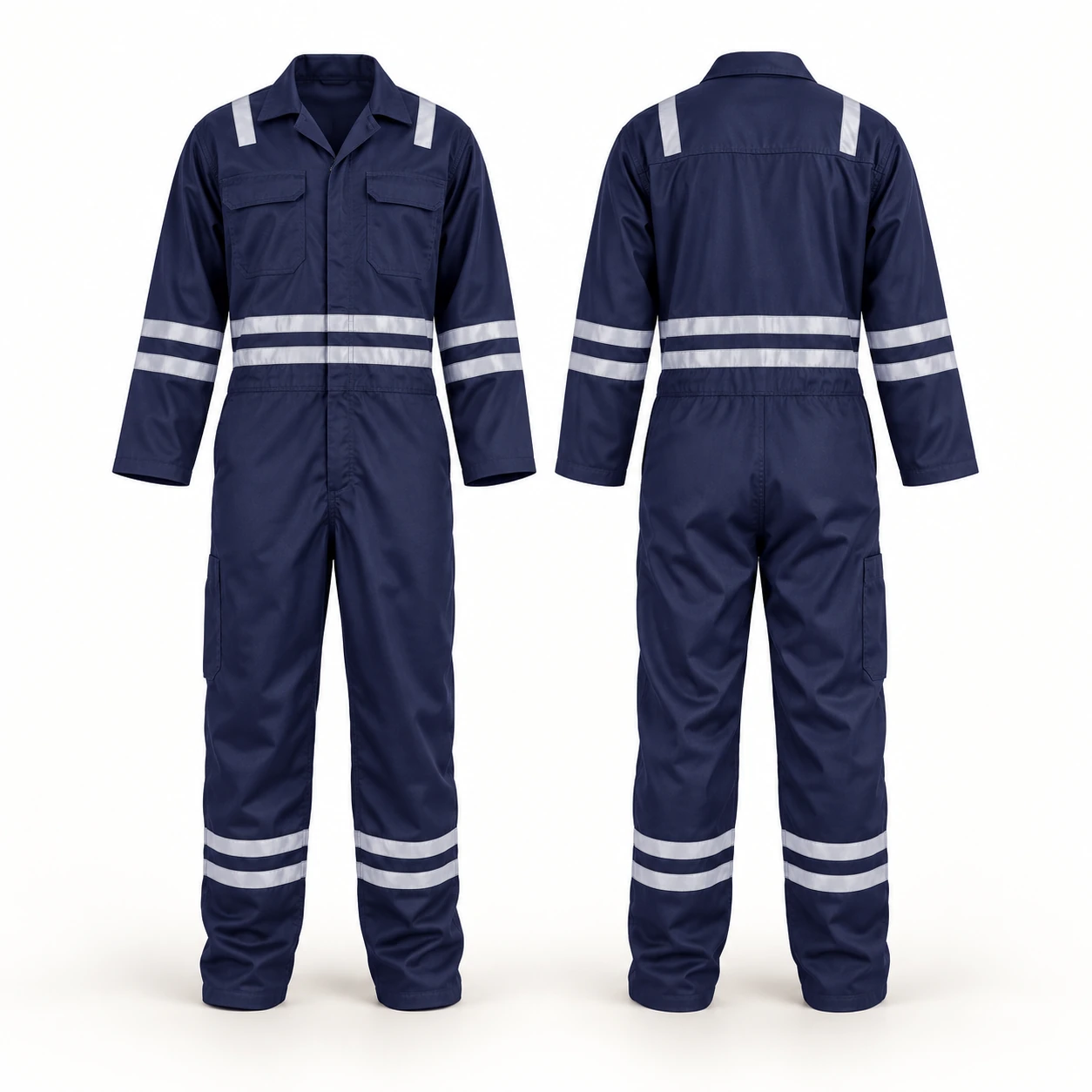 Vaultex, Fire Retardant Coverall with Reflective, 230 Gsm, Navy Blue Color