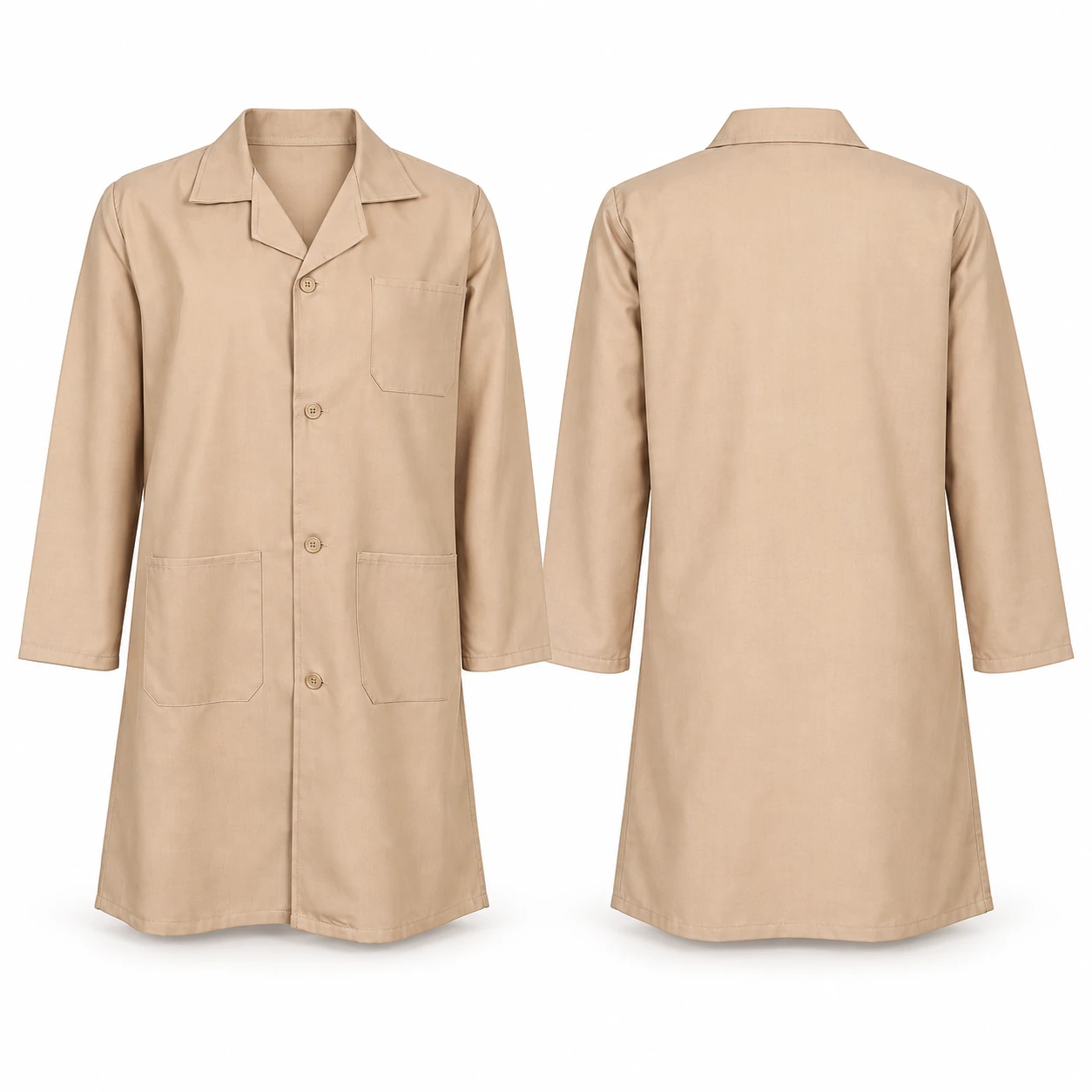American Tag, 35/65 Lab Coat, Beige Color