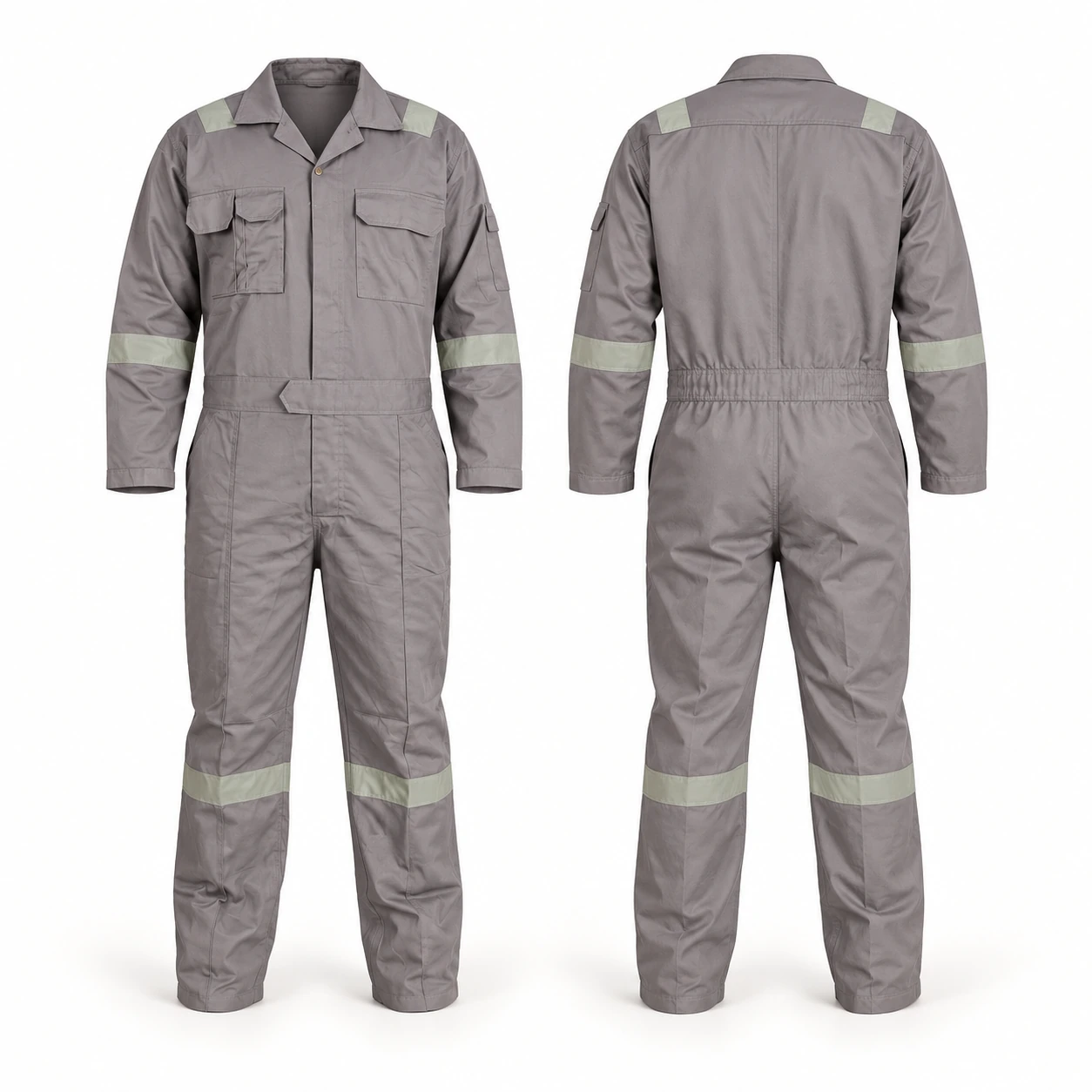 Vaultex, 100% Cotton Coverall with Reflective, Grey Color