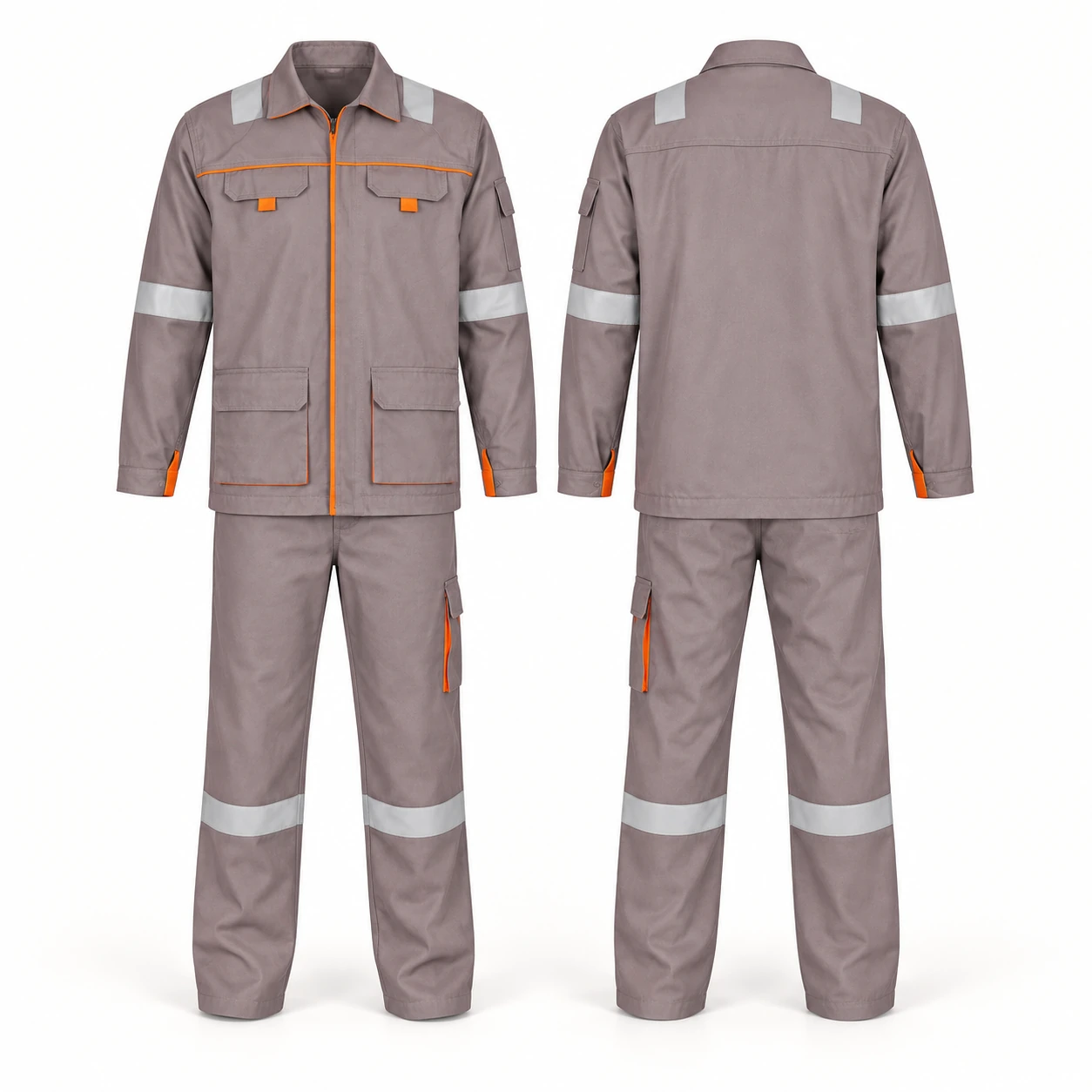 Vaultex, 100% Cotton Pant Shirt with Reflective, 270 gsm, Grey Color