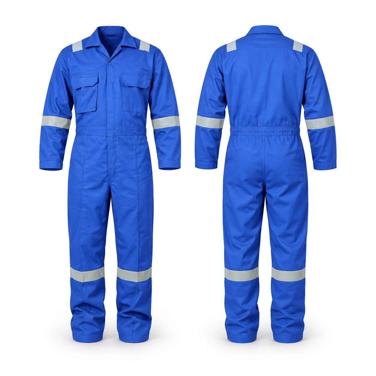 Vaultex, 100% Cotton Coverall with Reflective, Royal Blue Color