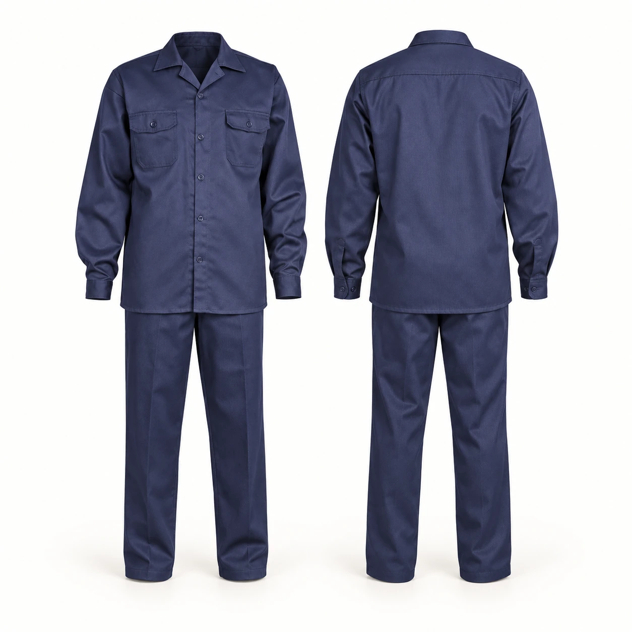 Vaultex, 100% Twill Pant Shirt, Navy Blue Color