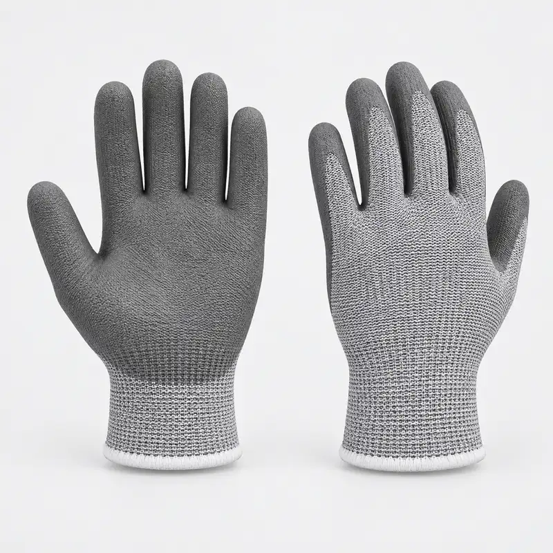 Vaultex, Cut D Gloves with PU Coating, Grey Color
