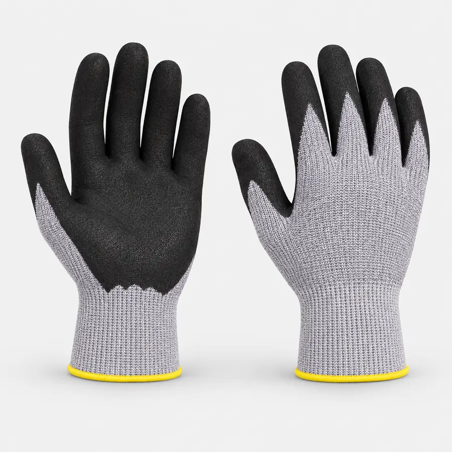 Vaultex, Cut 5 Gloves with Nitrile Foam Coated & Crotch Thumb