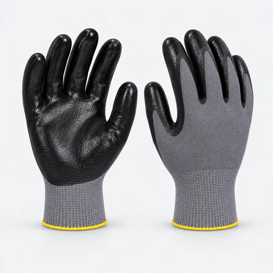 Vaultex, Nitrile Flat Coated Gloves & Crotch Thumb