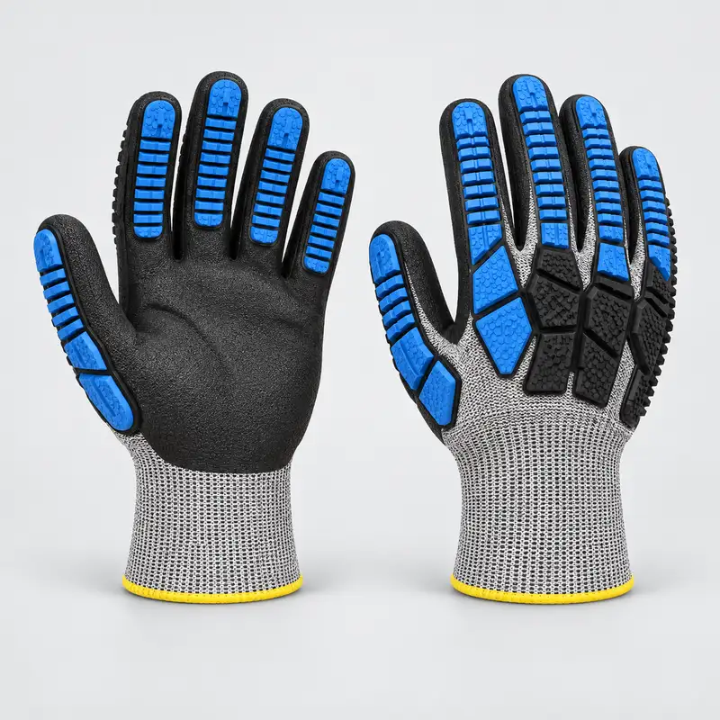 Vaultex, Cut E Impact Gloves with TPR 2, Nitrile Coating & Crotch Thumb
