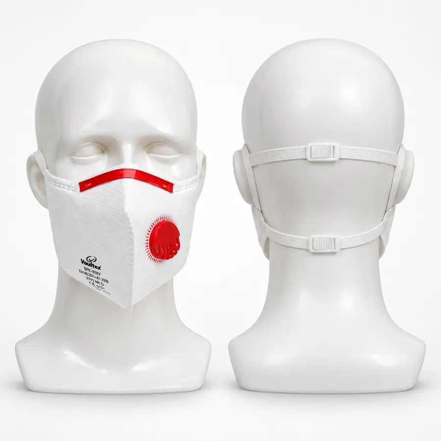 Vaultex, FFP2 Respirator Flat Fold Type with Valve