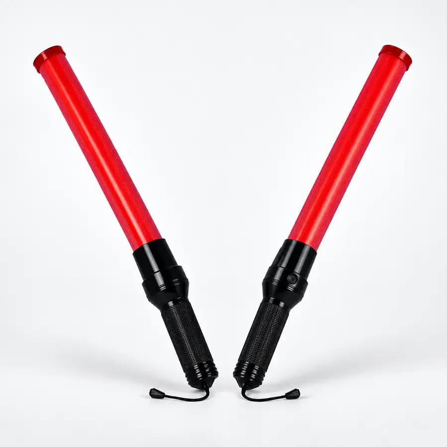 Traffic Baton Light without Battery, Red Color, Size: 54 x 4 cm