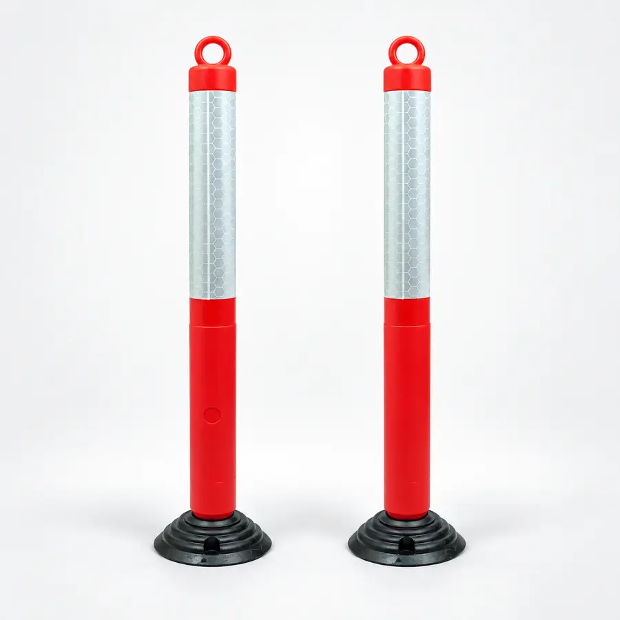 PE Post with 45 cm Reflective Tape, Red Color, Part No: S1406-120